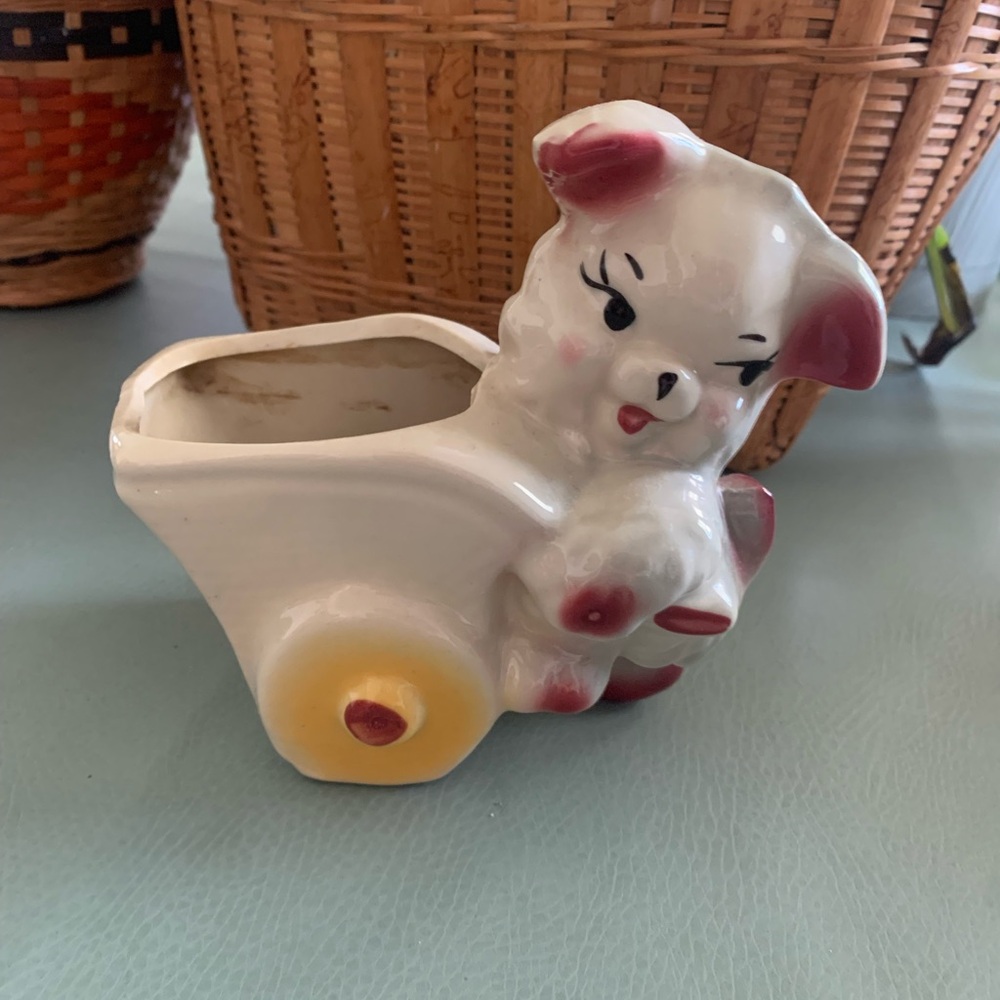 Vintage Ceramic Dog/Sheep Planter